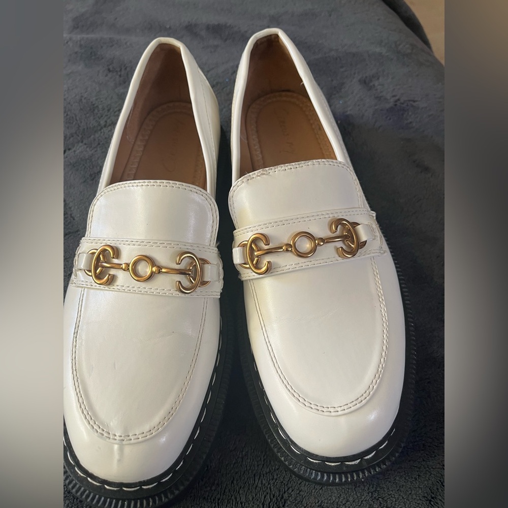 Sam Edelman Circus Circus white loafers 10
